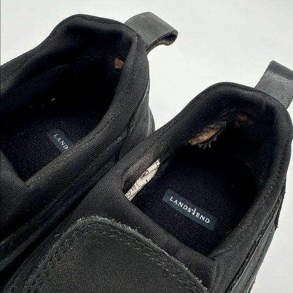 Lands’ End Slip On Duck Boots Women 9.0 D Shoes Black - Picture 13 of 14